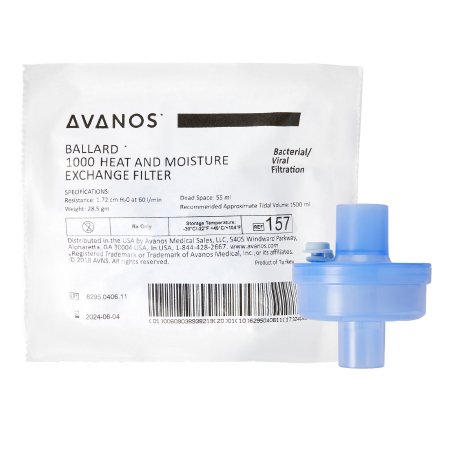 BALLARD* - Heat and Moisture Exchanger with Filter 30 mgH at 1000 ml 1.0 @ 30 LPM - 157