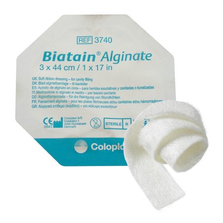 Biatain - Alginate Dressing 17-1/2 Inch Length Rope Calcium Alginate / CMC (carboxymethylcellulose) Sterile - 3740
