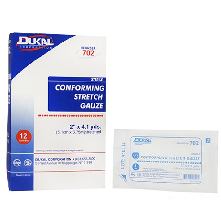Dukal - Conforming Bandage Polyester / Rayon 1-Ply 2 Inch X 4-1/10 Yard Roll Shape Sterile - 702