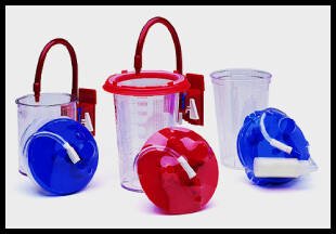 Medi-Vac - Suction Canister 1200 mL Shut-Off Valve / Locking Lid - 65651-312