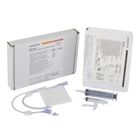 MIC-Key - Gastrostomy Feeding Tube Kit 18 Fr. 2.3 cm Tube Silicone Sterile - 0120-18-2.3