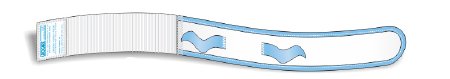 Urocare - Leg Bag Strap 17 to 23 Inch Long, Medium, 2 Inch Wide, Fabric, Hook and Loop - 6357