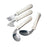 Patterson Medical Supply Easy-Hold Offset Spork Left Hand White Stainless Steel / Polypropylene - 1443