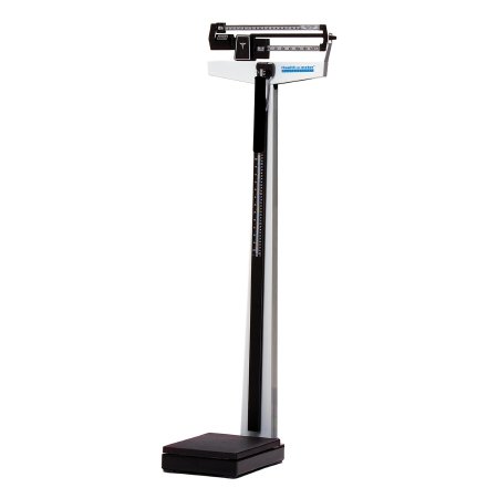 Health O Meter - Column Scale with Height Rod Balance Beam Display 400 lbs. Capacity Black / White Analog - 402LB