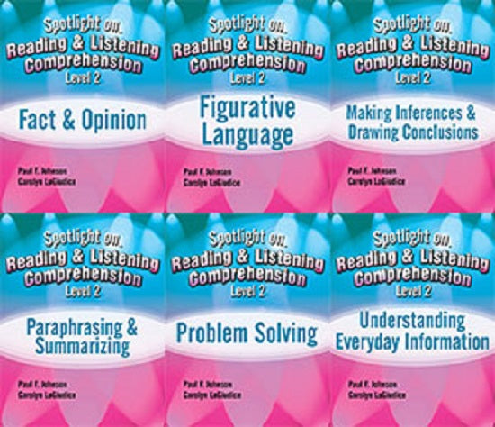 Pro-ed Spotlight on Reading and Listening Comprehension Level 2: 6-Book Set by Paul F. Johnson, Carolyn LoGiudice - 31828