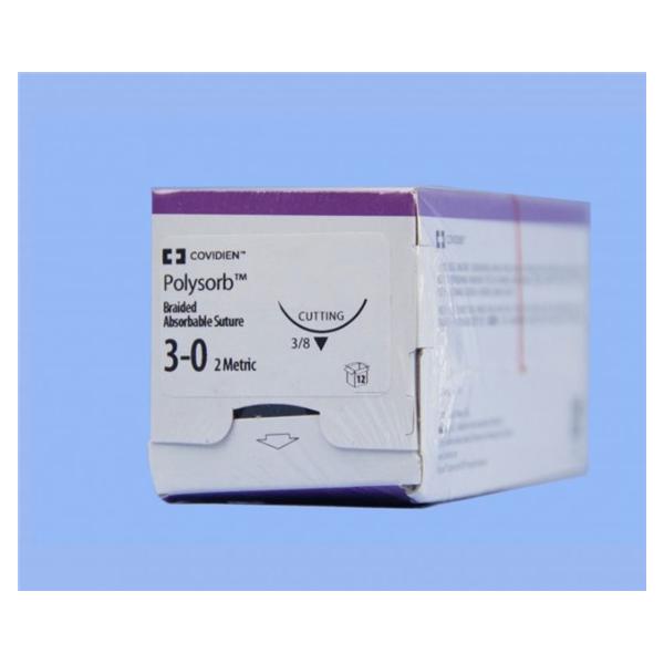 Medtronic MITG-Covidien Suture 3-0 Polyester P-14 Polysorb Undyed 30" Braid 12/Ca - SL5679G