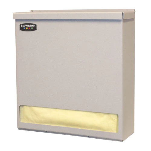 Bowman - PPE Dispenser BOWMAN Surface Mount Quartz Beige 5.04 X 14.70 X 15.12 Inch ABS Plastic - GN001-0212