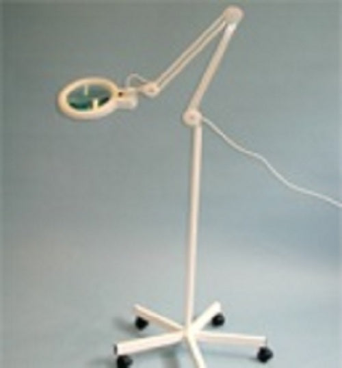Brandt Industries Magnifying Lamp Fluorescent Casters White 28 W - 43744