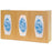 Signature Series with Dividers - Glove Box Holder Horizontal or Vertical Mounted 3-Box Capacity Maple 4 X 10-1/8 X 17 Inch Plastic - GL030-0223