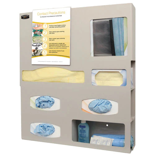 Bowman Manufacturing - PPE Dispenser Wall Mount Quartz Beige 4.58 X 20.23 X 22-3/4 Inch Powder-Coated Aluminum - BD601-0012