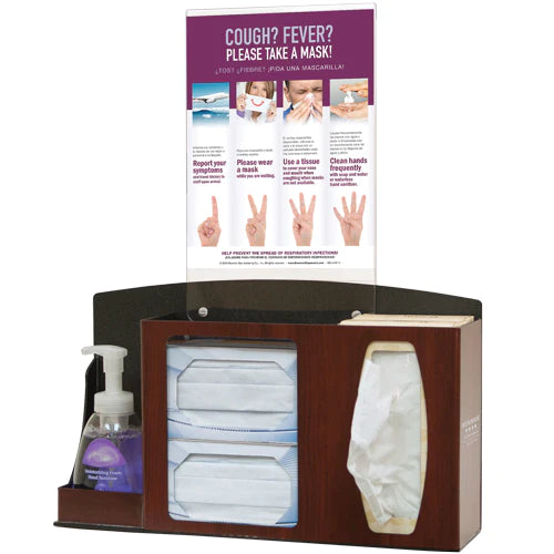 Bowman - Hygiene Dispensing Station BOWMAN Surface Mount Cherry ABS Fauxwood Plastic - BD115-0033