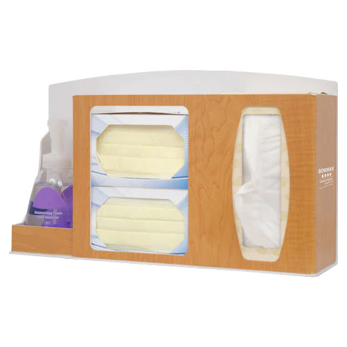 Bowman - Hygiene Dispensing Station BOWMAN Wall Mount Maple 4.45 X 10.50 X 17.90 Inch ABS Fauxwood Plastic - RS001-0223