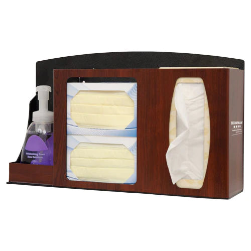 Bowman - Hygiene Dispensing Station BOWMAN Wall Mount Cherry 4.45 X 10.50 X 17.90 Inch ABS Fauxwood Plastic - RS001-0233