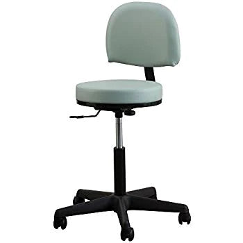 Oakworks - Exam Stool Adjustable Height Padded Backrest Pneumatic Height Adjustment Clay - 60356-T18