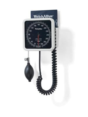 Welch Allyn 767 Wall Aneroid with 8' Coiled Tubing - 7670-02