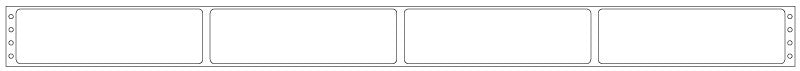 Medical Labels - Impact Labels, Four Wide EDP, 3.2" x 15/16"