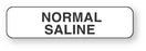 United Ad Label Pre-Printed Label Anesthesia Label Normal saline White 5/16 X 1-1/4 Inch - ULAM031