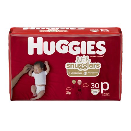 Kimberly Clark Huggies Baby Diaper Tab Closure Preemie Disposable Heavy Absorbency - 67330