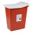 SharpSafety - Sharps Container 18-3/4 H X 18-1/4 W X 12-3/4 D Inch 12 Gallon Red Base / White Lid Vertical Entry Hinged Lid - 8933