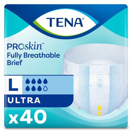 TENA ProSkin Ultra - Unisex Adult Incontinence Brief Large Disposable Heavy Absorbency - 67300