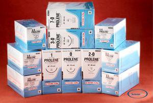 Prolene - Suture with Needle Nonabsorbable Uncoated Blue Suture Monofilament Polypropylene Suture Size 2 - 0 30 Inch Suture 1-Needle 36 mm Length 1/2 Circle Taper Point Needle - 8423H