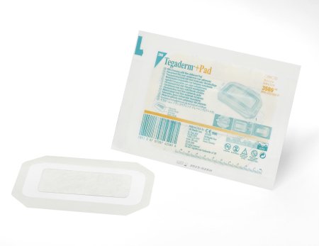 3M Tegaderm - Transparent Film Dressing with Pad Rectangle 3-1/2 X 6 Inch Frame Style Delivery Without Label Sterile - 3589
