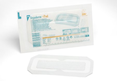 3M Tegaderm - Transparent Film Dressing with Pad Rectangle 3-1/2 X 8 Inch Frame Style Delivery Without Label Sterile - 3590