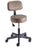 The Brewer Company - Exam Stool Backrest Pneumatic Height Adjustment 5 Casters Black - 22500B