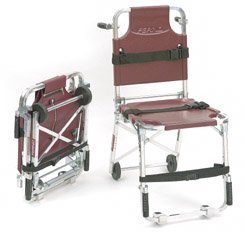 Stair Chair - Transport Aluminum Frame 350 lbs. Weight Capacity Without Arm Burgundy Upholstery - 0714868