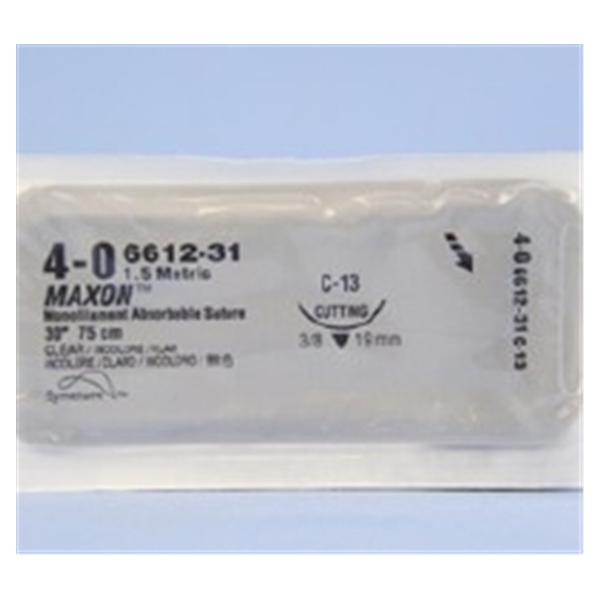 Medtronic MITG-Covidien Suture 4-0 Polyglyconate Copolymer C-13 Maxon Clear 30" Monofilament 36/Ca - 8886661231