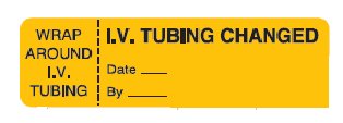 Centurion - Pre-Printed Label Advisory Label IV Tubing Change Black Syringe Label 1 X 3 Inch - NL64