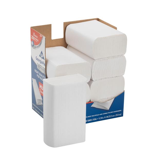 Georgia Pacific Towel Hand Georgia Pacific Ps Multifold 1 Ply White 9.2 In X 9.4 In 2000/Ca - 2212014