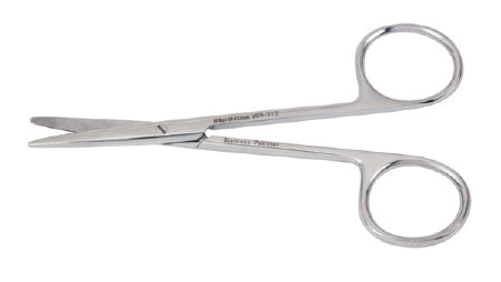 Miltex Vantage Strabismus Scissors 4 Inch Length Office Grade Stainless Steel Finger Ring Handle Straight Blade Blunt/Blunt - V95-312