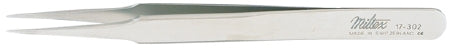 Miltex Miltex Splinter Forceps Swiss-Jeweler 4-3/4 Inch Surgical Grade NonMagnetic Stainless Steel NonSterile NonLocking Thumb Handle Straight Strong Fine Tips - 17-302