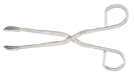 Miltex - Sponge Forceps Foerster 11 Inch Length OR Grade German Stainless Steel NonSterile NonLocking Finger Ring Handle Straight Serrated Tips - 3-24