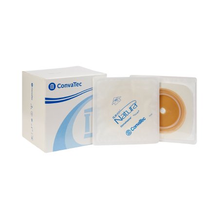 Sur-Fit Natura - Ostomy Barrier Trim to Fit, Standard Wear StomahesiveTape 70 mm Flange System Hydrocolloid 1-7/8 to 2-1/2 Inch Opening 5 X 5 Inch - 125261
