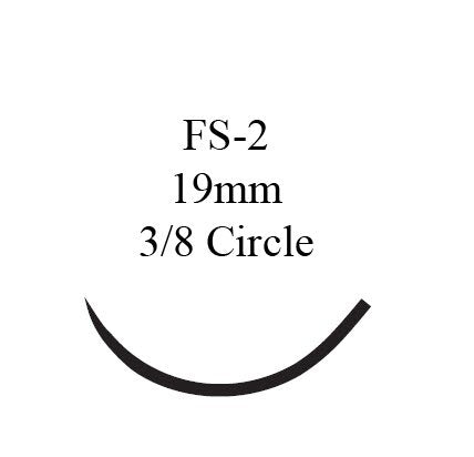 Prolene - Suture with Needle Nonabsorbable Uncoated Blue Suture Monofilament Polypropylene Suture Size 5 - 0 18 Inch Suture 1-Needle 19 mm Length 3/8 Circle Reverse Cutting Needle - 8661G