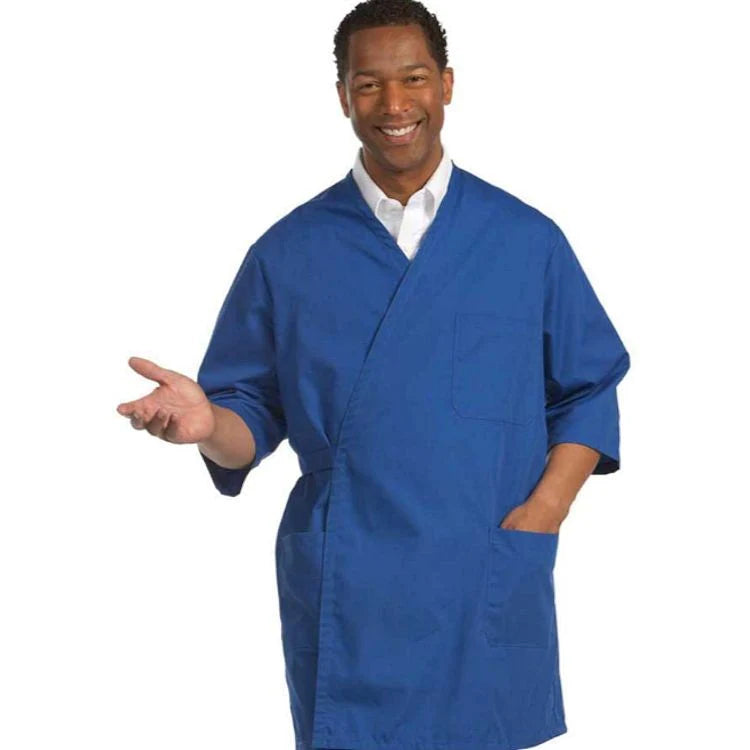 Fashion Seal Uniforms - Wrap Jacket Royal Blue Small Hip Length Reusable - 3255-S