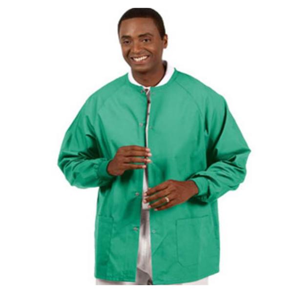 Fashion Seal Jacket Warm-Up 65% Polyester / 35% Cotton Unisex Jade Green X-Large 2 Pockets Ea - 6720-XL