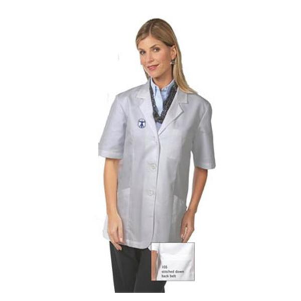 Fashion Seal Lab Coat Pharmacy 65% Polyester / 35% Cotton Womens White Medium 30.25 In Ea - 105-MED