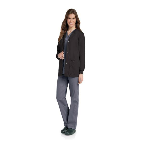 Landau Uniforms Jacket Warm-Up 65% Polyester / 35% Cotton Womens Black X-Small 4 Pockets Ea - 7525-BKP-XSM