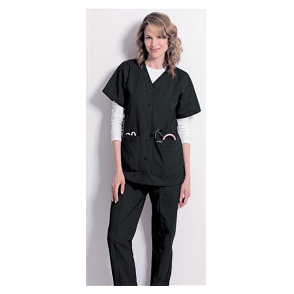 Landau Uniforms Shirt Scrub 8232 Womens Medium Black Ea - 8232-BKP-MED