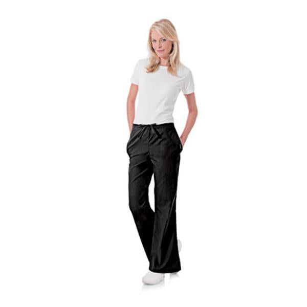 Landau Uniforms Pant Scrub 8335 Womens Large Petite Black Ea - 8335-BKP-PLG