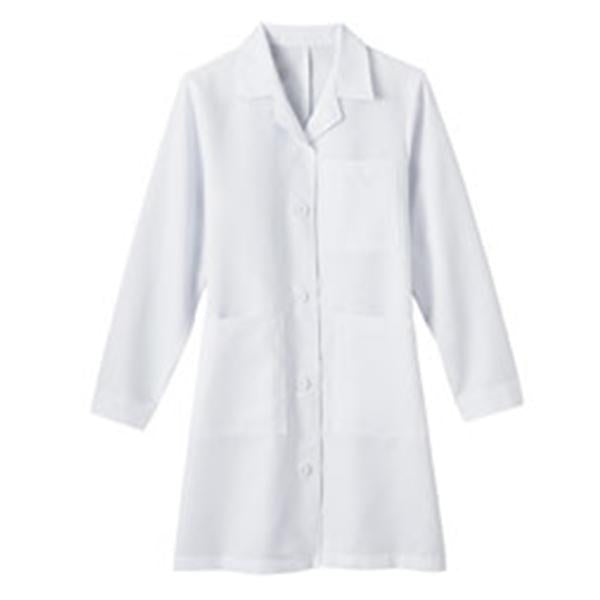 White Swan Uniform. Lab Coat 80% Polyester / 20% Cotton Meta Fundamentals Womens White Sz 10 37" Ea - 1964-011-10T