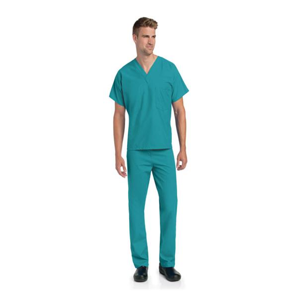 Landau Uniforms Shirt Scrub 7502 Unisex X-Small Teal Ea - 7502-BTP-XSM