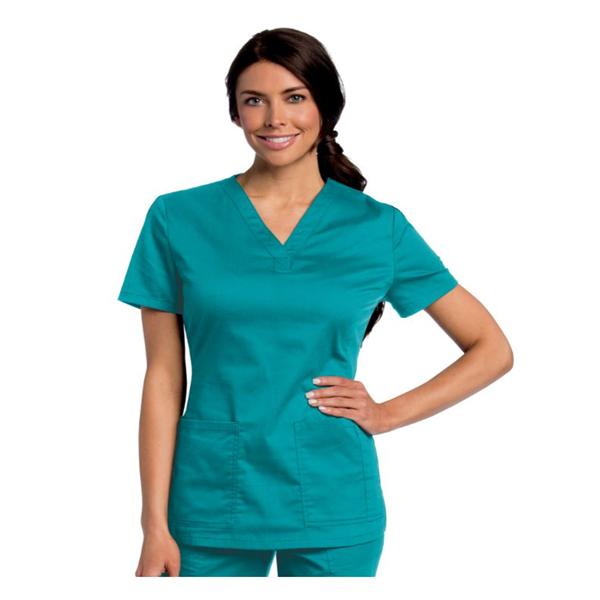 Landau Uniforms Shirt Scrub 7502 Unisex 2X Large Teal Ea - 7502-BTP-XXL
