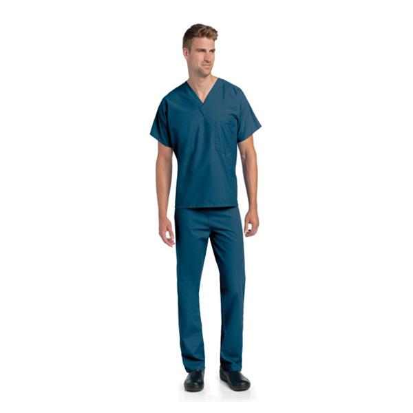 Landau Uniforms Shirt Scrub 7502 Unisex X-Small Caribbean Blue Ea - 7502-CBP-XSM