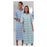 Fashion Seal Robe Patient Polyester / Cotton Woven Seersucker Large Unisex Blue Stripe Ea - 1840-L