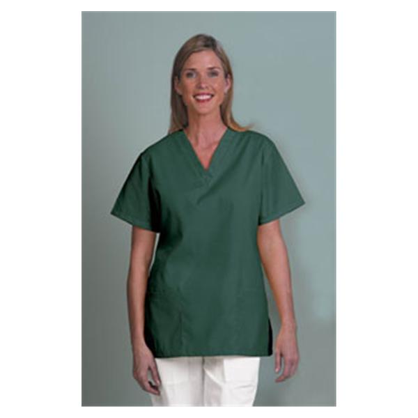 Fashion Seal Shirt Scrub 65% Polyester / 35% Cotton Fashion Poplin W Dkgrn Sm Ns Lf Adlt Ea - 7327-S