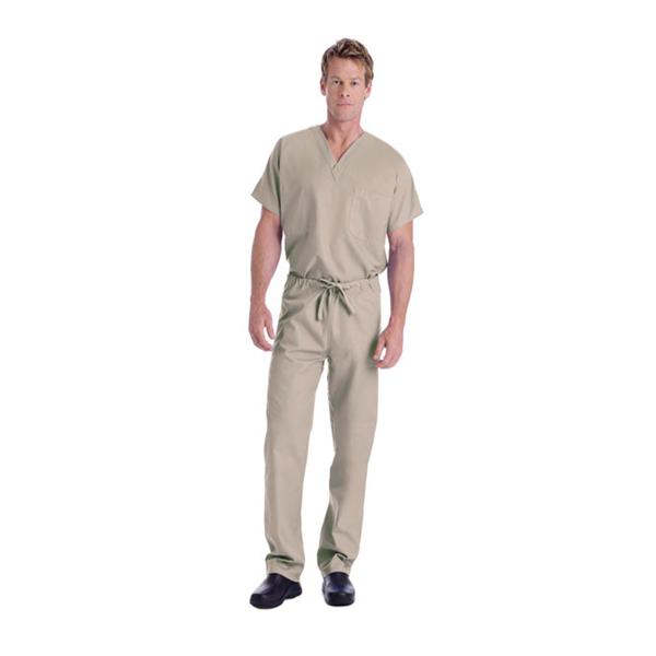 Landau Uniforms Shirt Scrub 7502 Unisex 4X Large Sand Ea - 7502-SAP-4XL